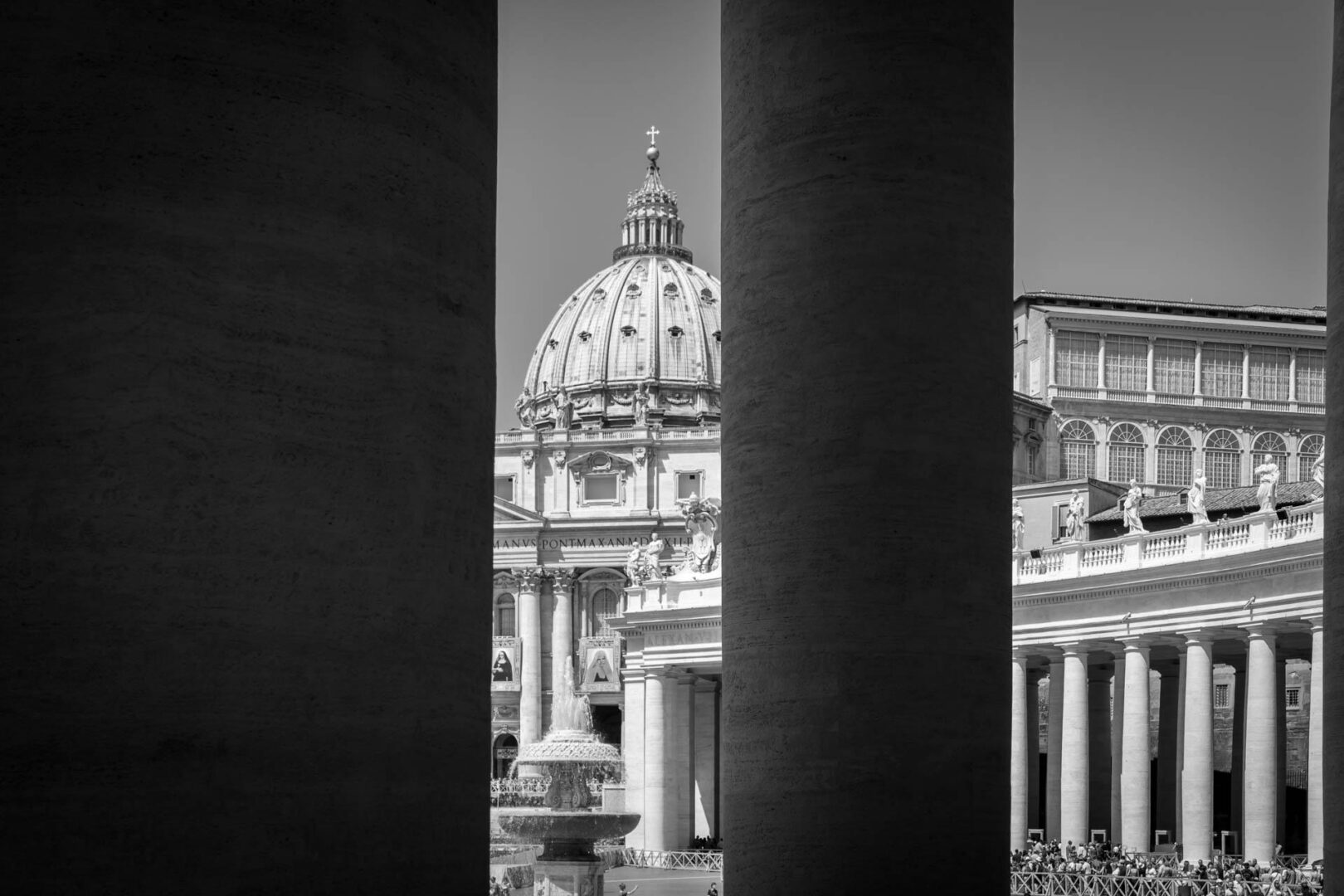 St. peter Vatican black and white