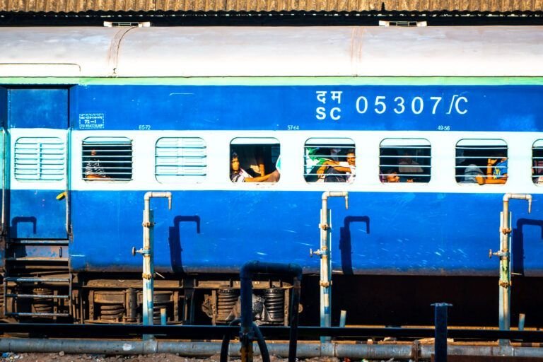 Train in Agra waiting to leave